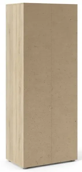Pepe 2 Door Wardrobe - Oak, White Gloss