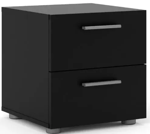 Pepe 2 Drawer Bedside Cabinet - Black