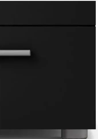 Pepe 2 Drawer Bedside Cabinet - Black