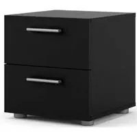 Pepe 2 Drawer Bedside Cabinet - Black