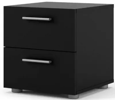 Pepe 2 Drawer Bedside Cabinet - Black