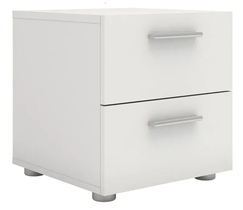 Pepe 2 Drawer Bedside Cabinet - White