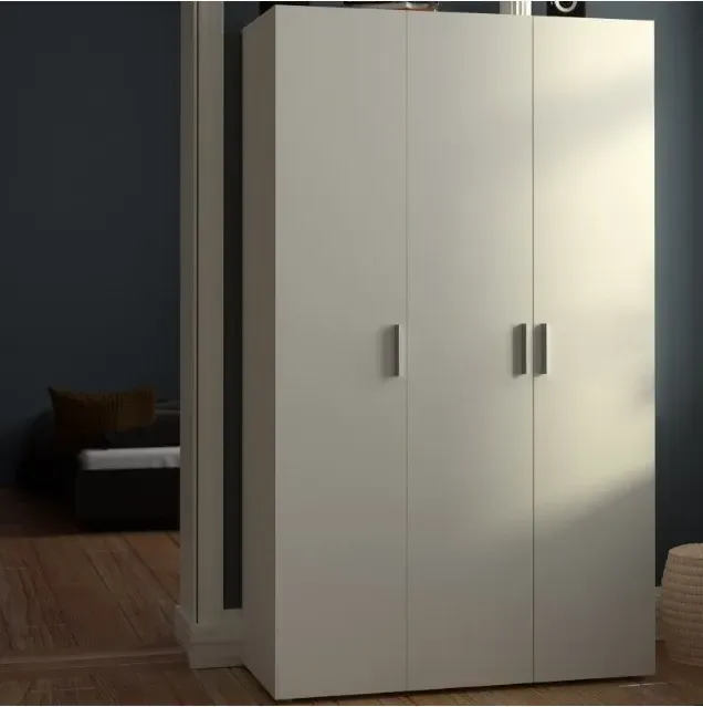 Pepe 3-Door Wardrobe - Ash White