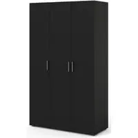 Pepe 3-Door Wardrobe - Black