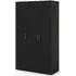 Pepe 3-Door Wardrobe - Black