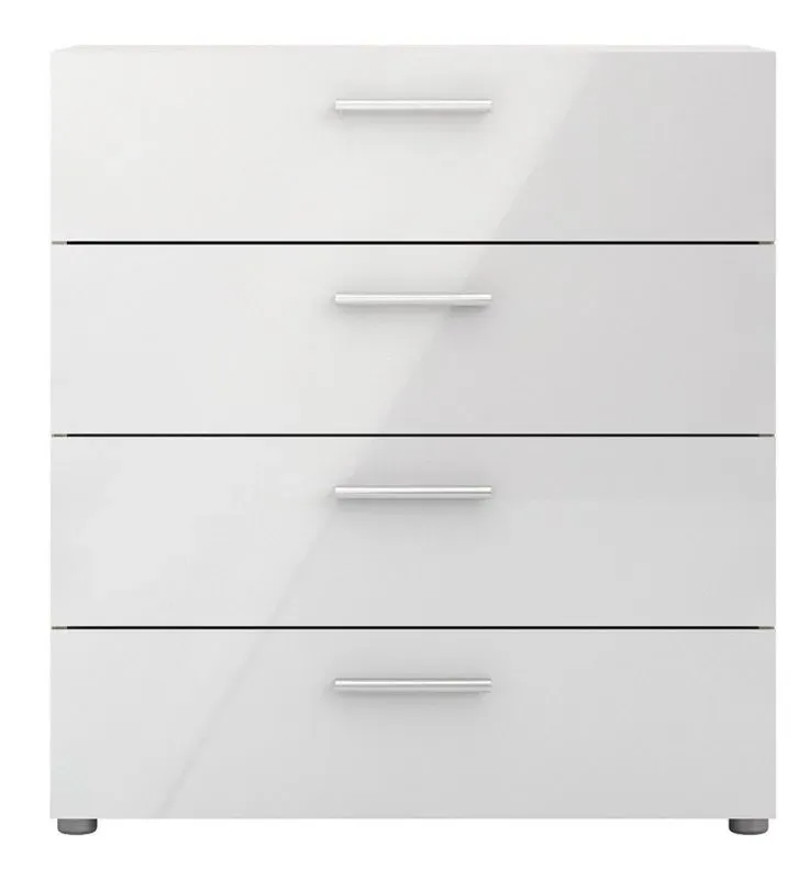 Pepe 4 Drawer Chest - Oak, White Gloss
