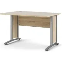 Prima 120cm Desk - Oak Effect, Steel