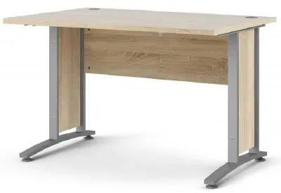 Prima 120cm Desk - Oak Effect, Steel image
