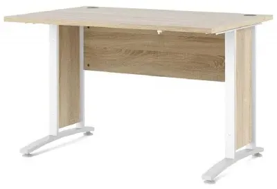 Prima 120cm Desk - Oak Effect, White