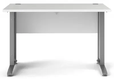 Prima 120cm Desk - White, Steel