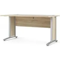 Prima 150cm Desk - Oak Effect, Grey