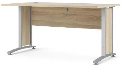 Prima 150cm Desk - Oak Effect, Grey image