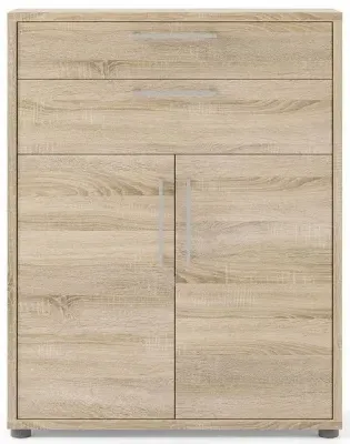 Prima 2 Door 2 Drawer Cabinet - Oak