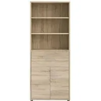 Prima 2 Door Bookcase with 3 Shelves - Oak Effect