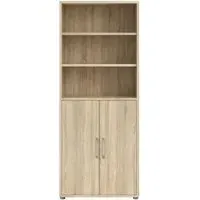 Prima 2 Door High Bookcase - Oak Effect