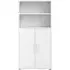 Prima 2 Door Tall Bookcase - White