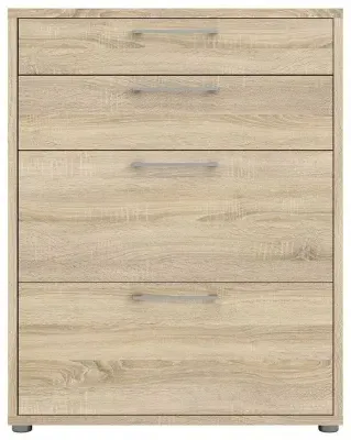 Prima 2 Drawer Office Storage Cabinet - Oak Effect image