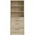 Prima 4 Drawer Bookcase with Shelves - Oak Effect