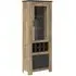 Rapallo 2 Door Display Cabinet with Wine Rack - Oak Effect
