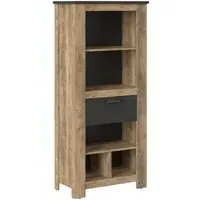 Rapallo Bookcase with Drawer - Oak Effect