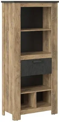 Rapallo Bookcase with Drawer - Oak Effect image