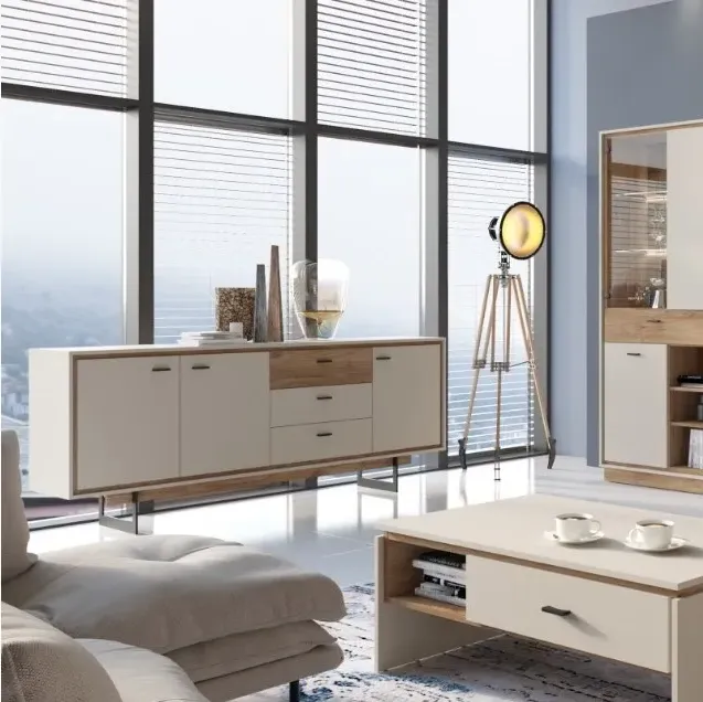 Rivero Extra Large Sideboard - Grey, Oak