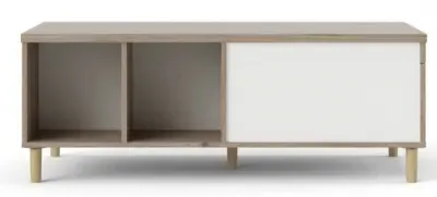 Rome Sliding Top Coffee Table - White, Oak Effect