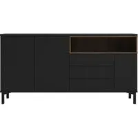 Roomers Extra Large Sideboard - 3 Doors - Black, Walnut