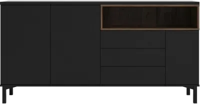 Roomers Extra Large Sideboard - 3 Doors - Black, Walnut
