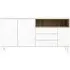Roomers Extra Large Sideboard - 3 Doors - White, Oak