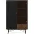Ry 1 Door Hall Cabinet - Black, Walnut