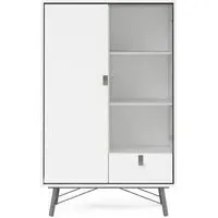 Ry 1 Door Hall Cabinet - White