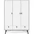 Ry 3 Door 3 Drawer Wardrobe - White