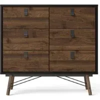 Ry 6 Drawer Chest - Black, Walnut