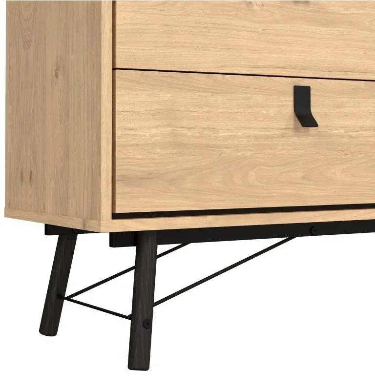 Ry 6 Drawer Wide Chest - Jackson Hickory Oak