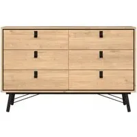 Ry 6 Drawer Wide Chest - Jackson Hickory Oak