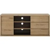 Shetland 136cm TV Unit with Storage - Oak