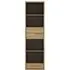 Shetland Narrow Bookcase with Drawers - Oak Effect
