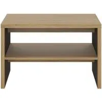 Shetland Square Coffee Table with Shelf - Oak