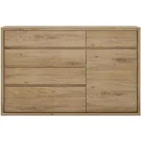 Shetland Wide 1 Door Cabinet - Oak