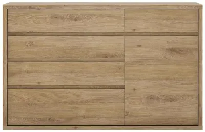 Shetland Wide 1 Door Cabinet - Oak image
