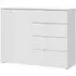 Sienna 1 Door 4 Drawer Cabinet - White, High Gloss