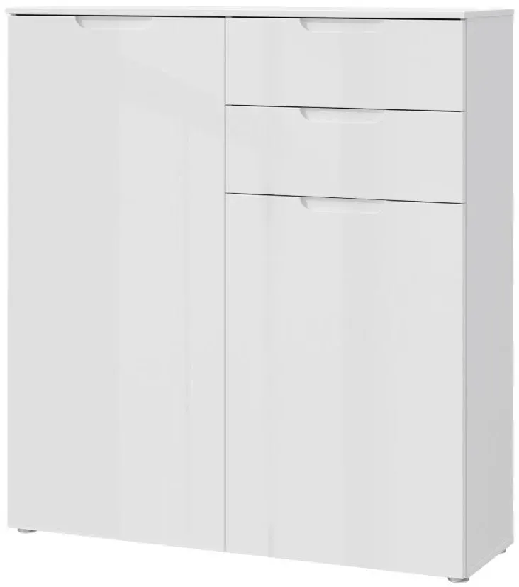 Sienna 2 Door Hall Cabinet - White Gloss