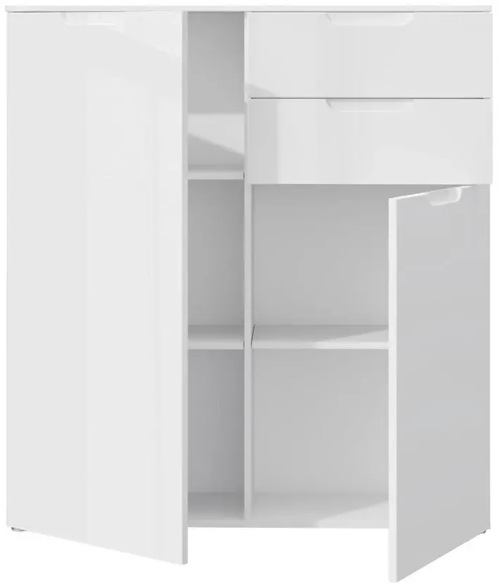 Sienna 2 Door Hall Cabinet - White Gloss