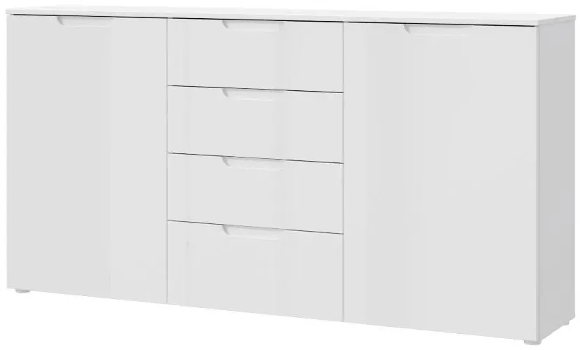 Sienna 2 Door Large Sideboard - White, High Gloss