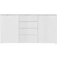 Sienna 2 Door Large Sideboard - White, High Gloss