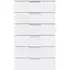Sienna 6 Drawer Tall Chest - White, High Gloss