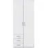 Space 2 Door Wardrobe with 3 Drawers - White