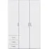 Space 3 Door Wardrobe with Drawers - White
