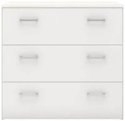 Space 3 Drawer Small Chest - White